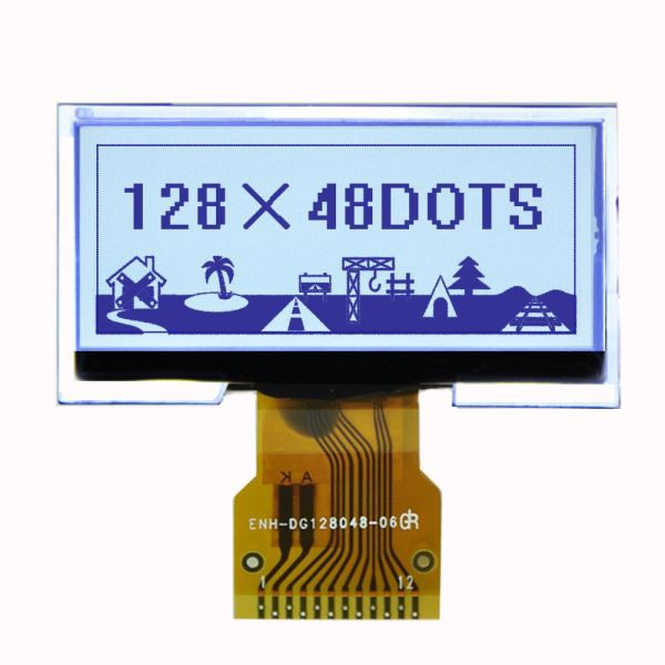 Monitor 128 Lcd bach 128 * 48 Lcd Sgrîn Lcd Unlliw Trawsffurfiol FSTN