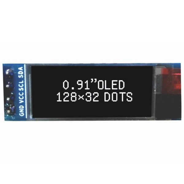 0. 91 Arddangosfa OLED Maint Bach Hyblyg 128 * 32 SSD13 0 6 Gwyn